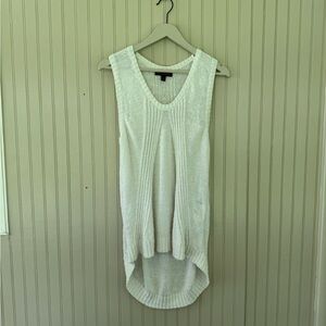 White Sleeveless Knit Top
